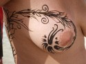 Beautiful henna art on a beautiful lady