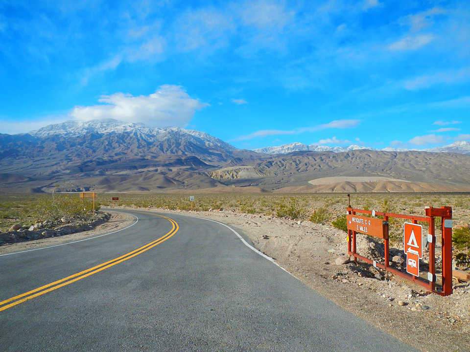 Death Valley Mesquite Spring Campground Entrance. Death Valley Mesquite Spring Campground Entrance.