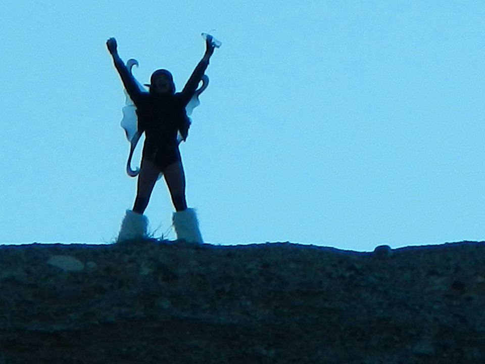 Chewy up on a hill. Chewy up on a hill.